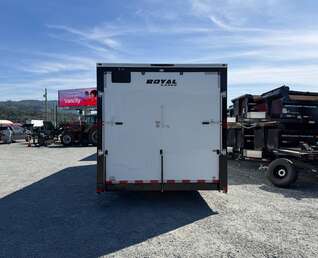 Thumbnail Photo of 2026 Royal Cargo 8.5x24 V Nose Car Hauler Cargo / Enclosed Trailer 11,400lb GVW White Ramp Door Extra Height (GSR)