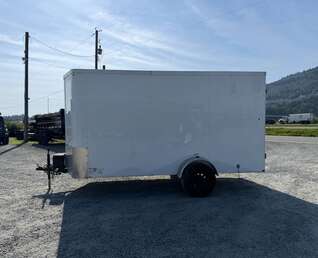 Thumbnail Photo of Used Pre Owned 2017 6x12 TNT Cargo / Enclosed Trailer V Nose White Barn Doors 2990lb GVW