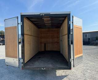 Thumbnail Photo of Used Pre Owned 2017 6x12 TNT Cargo / Enclosed Trailer V Nose White Barn Doors 2990lb GVW