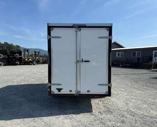 Thumbnail Photo of Used Pre Owned 2017 6x12 TNT Cargo / Enclosed Trailer V Nose White Barn Doors 2990lb GVW