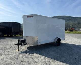 Thumbnail Photo of Used Pre Owned 2017 6x12 TNT Cargo / Enclosed Trailer V Nose White Barn Doors 2990lb GVW