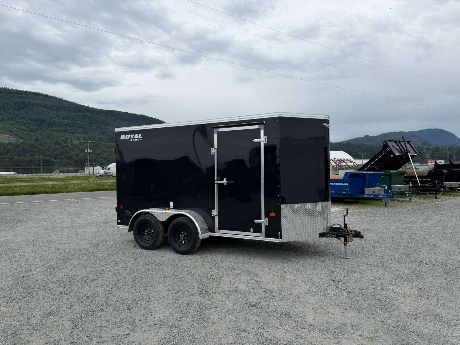 Photo of 2026 Royal Cargo 6x12 Enclosed Trailer Tandem Axle Rear Barn Doors Gloss Black 7700lbs GVW