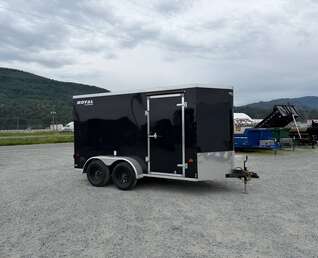 Thumbnail Photo of 2026 Royal Cargo 6x12 Enclosed Trailer Tandem Axle Rear Barn Doors Gloss Black 7700lbs GVW