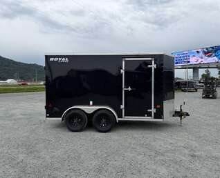 Thumbnail Photo of 2026 Royal Cargo 6x12 Enclosed Trailer Tandem Axle Rear Barn Doors Gloss Black 7700lbs GVW