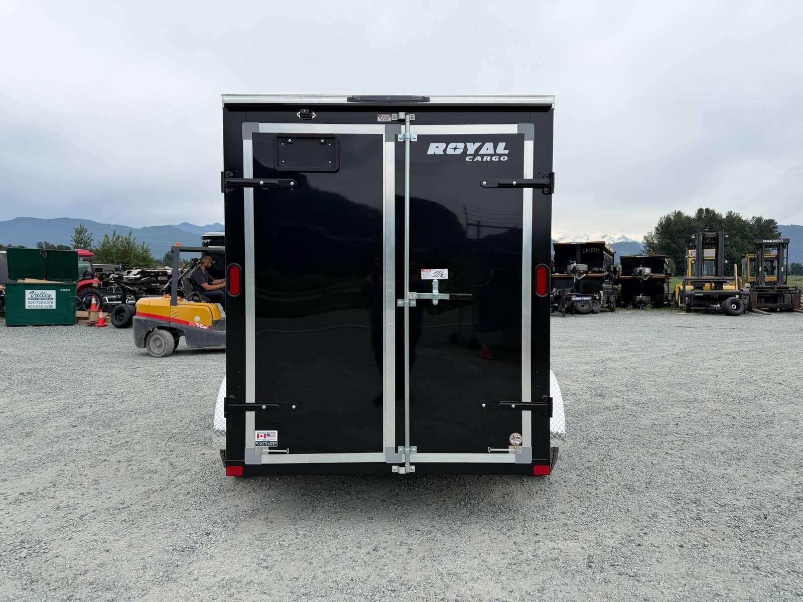 Photo of 2026 Royal Cargo 6x12 Enclosed Trailer Tandem Axle Rear Barn Doors Gloss Black 7700lbs GVW