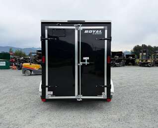 Thumbnail Photo of 2026 Royal Cargo 6x12 Enclosed Trailer Tandem Axle Rear Barn Doors Gloss Black 7700lbs GVW