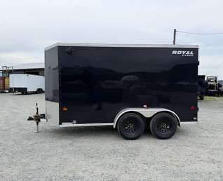 Thumbnail Photo of 2026 Royal Cargo 6x12 Enclosed Trailer Tandem Axle Rear Barn Doors Gloss Black 7700lbs GVW