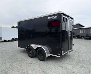 Thumbnail Photo of 2026 Royal Cargo 6x12 Enclosed Trailer Tandem Axle Rear Barn Doors Gloss Black 7700lbs GVW