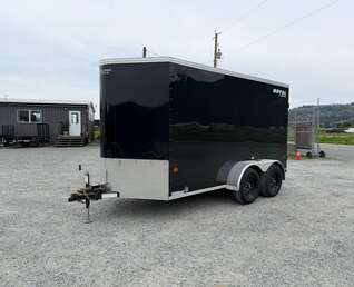 Thumbnail Photo of 2026 Royal Cargo 6x12 Enclosed Trailer Tandem Axle Rear Barn Doors Gloss Black 7700lbs GVW