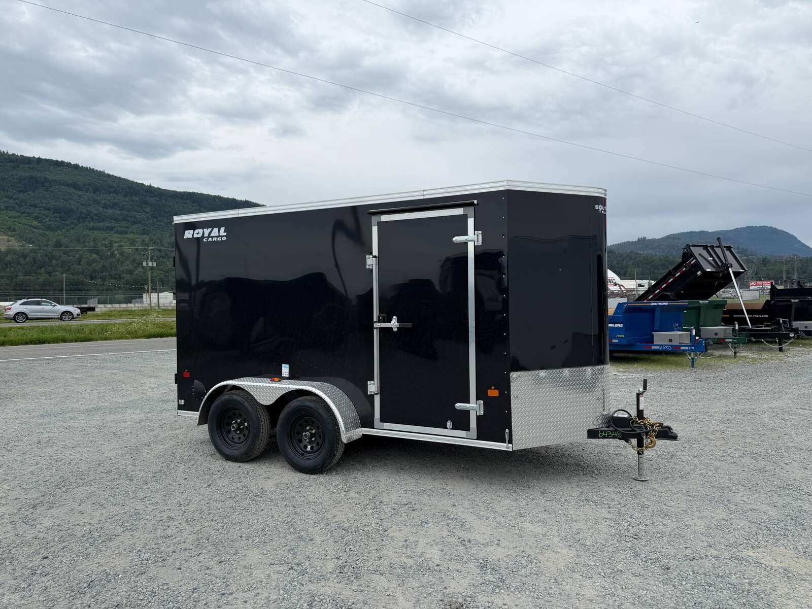 Photo of 2026 Royal Cargo 6x12 Enclosed Trailer Tandem Axle Rear Barn Doors Gloss Black 7700lbs GVW