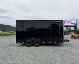 Thumbnail Photo of 2026 Royal Cargo 8.5X16 V NOSE Cargo / Enclosed Trailer GLOSS BLACK w/ BLACKOUT PKG RAMP DOOR EXTRA HEIGHT 11,400LB GVW (GSR)