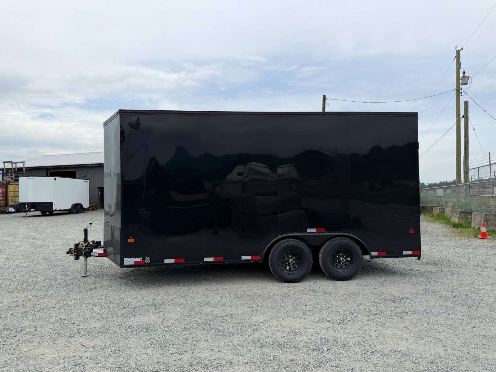 Photo of 2026 Royal Cargo 8.5X16 V NOSE Cargo / Enclosed Trailer GLOSS BLACK w/ BLACKOUT PKG RAMP DOOR EXTRA HEIGHT 11,400LB GVW (GSR)
