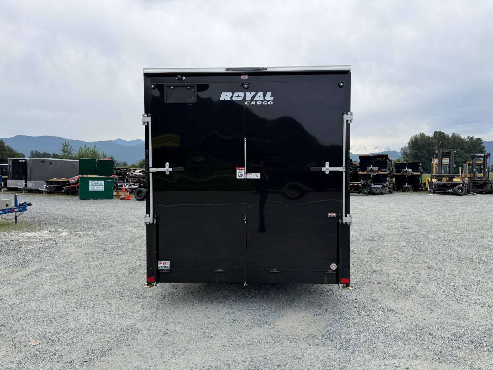 Photo of 2026 Royal 7.5X16 V-NOSE RAMP DOOR EXTRA HEIGHT Cargo / Enclosed Trailer Gloss Black 7700lb GVW (GSR)