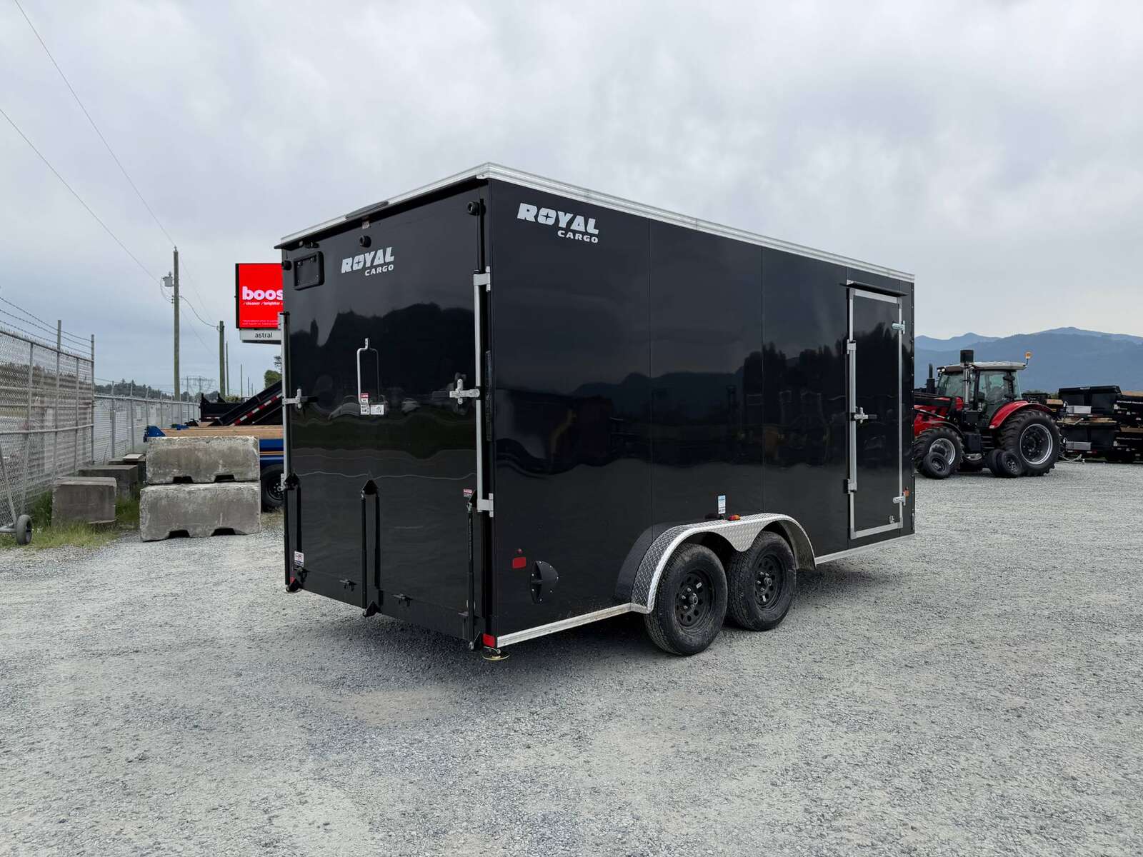Photo of 2026 Royal 7.5X16 V-NOSE RAMP DOOR EXTRA HEIGHT Cargo / Enclosed Trailer Gloss Black 7700lb GVW (GSR)