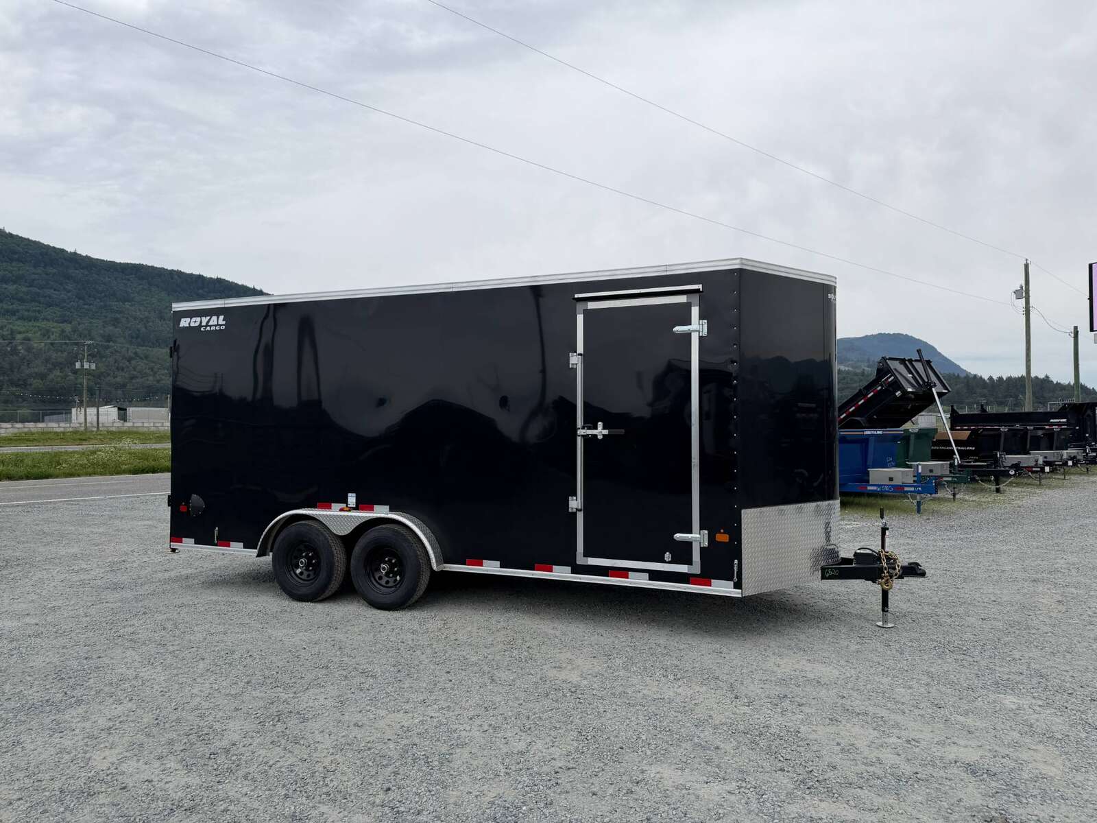 Photo of 2026 Royal 7.5x18 Cargo Enclosed Trailer Heavy Duty 11400lb GVW w/ Barn Doors Gloss Black