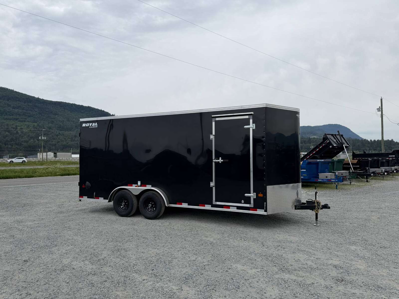 Photo of 2026 Royal 7.5x18 Cargo Enclosed Trailer Heavy Duty 11400lb GVW w/ Barn Doors Gloss Black