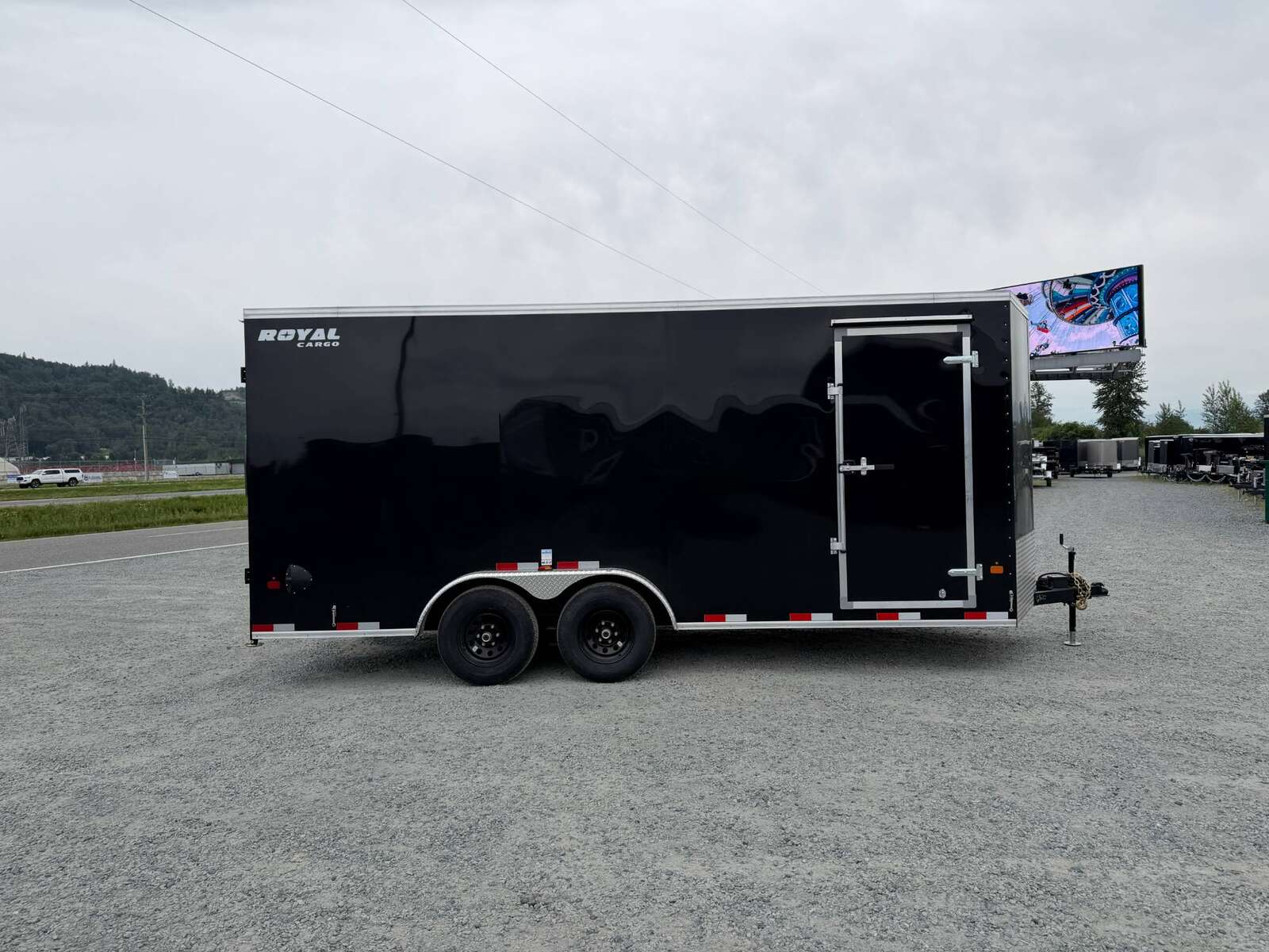 Photo of 2026 Royal 7.5x18 Cargo Enclosed Trailer Heavy Duty 11400lb GVW w/ Barn Doors Gloss Black
