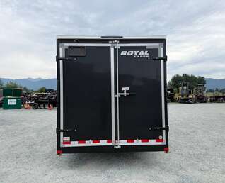 Thumbnail Photo of 2026 Royal 7.5x18 Cargo Enclosed Trailer Heavy Duty 11400lb GVW w/ Barn Doors Gloss Black