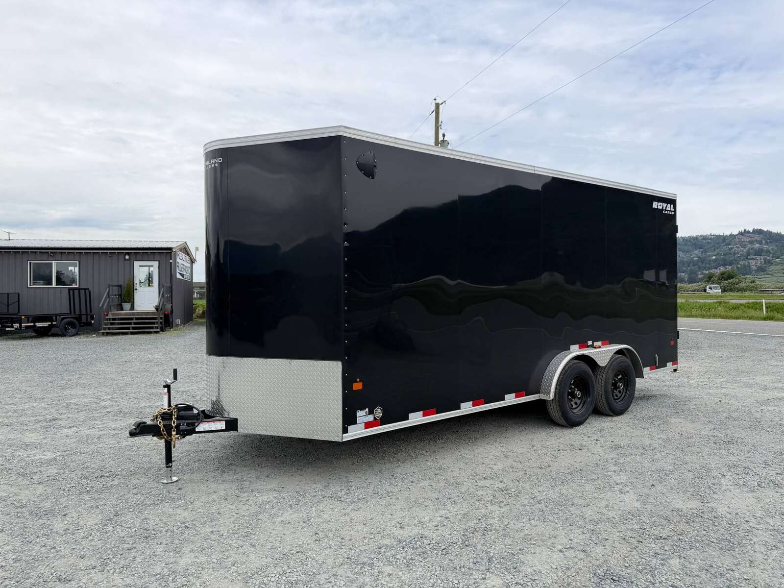 Photo of 2026 Royal 7.5x18 Cargo Enclosed Trailer Heavy Duty 11400lb GVW w/ Barn Doors Gloss Black