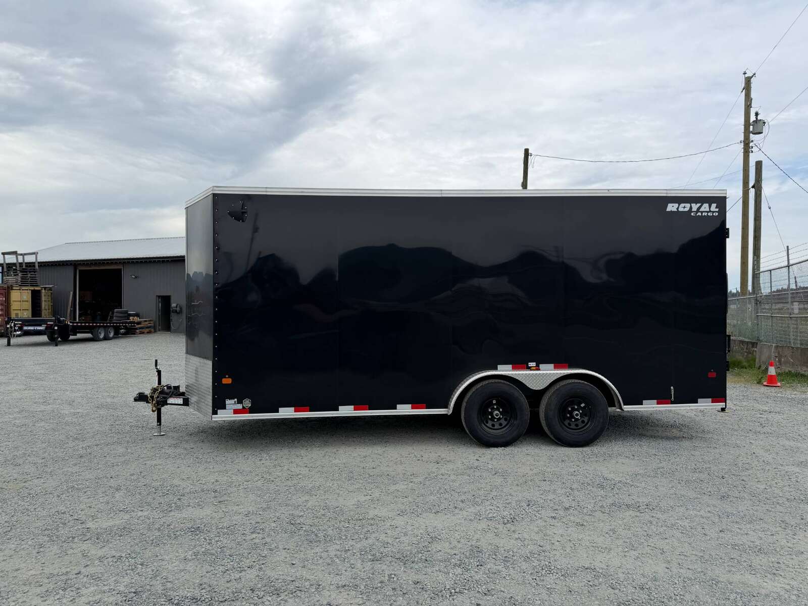 Photo of 2026 Royal 7.5x18 Cargo Enclosed Trailer Heavy Duty 11400lb GVW w/ Barn Doors Gloss Black