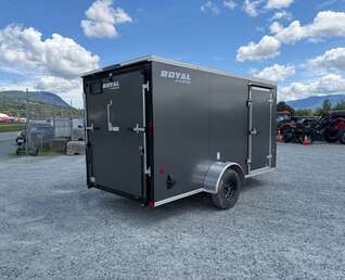 Thumbnail Photo of 2026 Royal Cargo 6x12 V Nose Cargo / Enclosed Trailer Ramp Door Charcoal Grey (GSR)