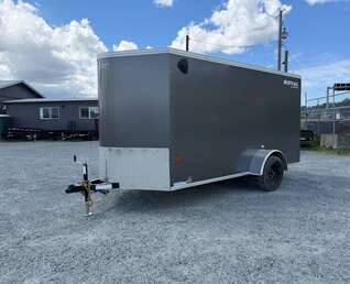 Thumbnail Photo of 2026 Royal Cargo 6x12 V Nose Cargo / Enclosed Trailer Ramp Door Charcoal Grey (GSR)