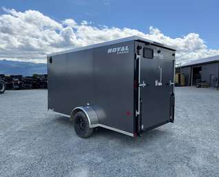 Thumbnail Photo of 2026 Royal Cargo 6x12 V Nose Cargo / Enclosed Trailer Ramp Door Charcoal Grey (GSR)