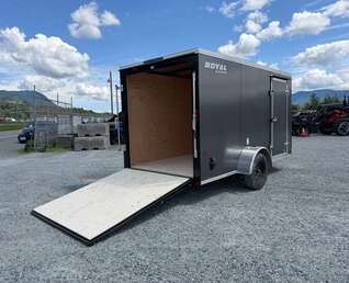 Thumbnail Photo of 2026 Royal Cargo 6x12 V Nose Cargo / Enclosed Trailer Ramp Door Charcoal Grey (GSR)