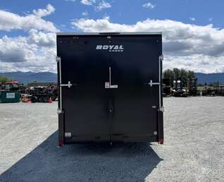 Thumbnail Photo of 2026 Royal 7.5X16 V-NOSE RAMP DOOR EXTRA HEIGHT Cargo / Enclosed Trailer Black 7700lb GVW (GSR)