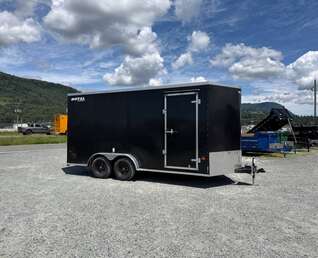Thumbnail Photo of 2026 Royal 7.5X16 V-NOSE RAMP DOOR EXTRA HEIGHT Cargo / Enclosed Trailer Black 7700lb GVW (GSR)