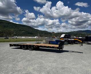 Thumbnail Photo of 2026 Southland 22+6 Gooseneck Equipment Flat Bed Trailer Deck Over 29,000lb GVW w/ Flip up ramps