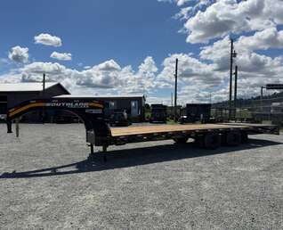 Thumbnail Photo of 2026 Southland 22+6 Gooseneck Equipment Flat Bed Trailer Deck Over 29,000lb GVW w/ Flip up ramps