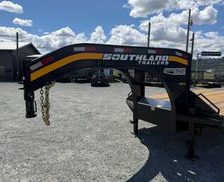 Thumbnail Photo of 2026 Southland 22+6 Gooseneck Equipment Flat Bed Trailer Deck Over 29,000lb GVW w/ Flip up ramps