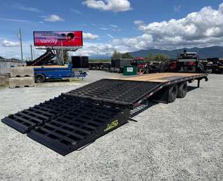 Thumbnail Photo of 2026 Southland 22+6 Gooseneck Equipment Flat Bed Trailer Deck Over 29,000lb GVW w/ Flip up ramps