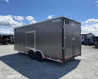 Thumbnail Photo of 2026 Royal Cargo 8.5x20 SIDE ESCAPE DOOR +V Nose 11,400lb Cargo / Enclosed Trailer Car Hauler Extra Height Ramp Door Charcoal Grey (GSR)