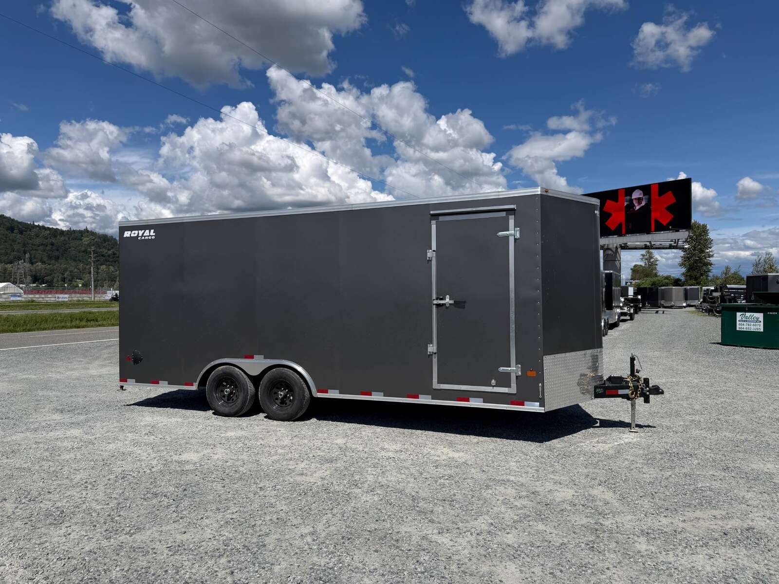 Photo of 2026 Royal Cargo 8.5x20 SIDE ESCAPE DOOR +V Nose 11,400lb Cargo / Enclosed Trailer Car Hauler Extra Height Ramp Door Charcoal Grey (GSR)