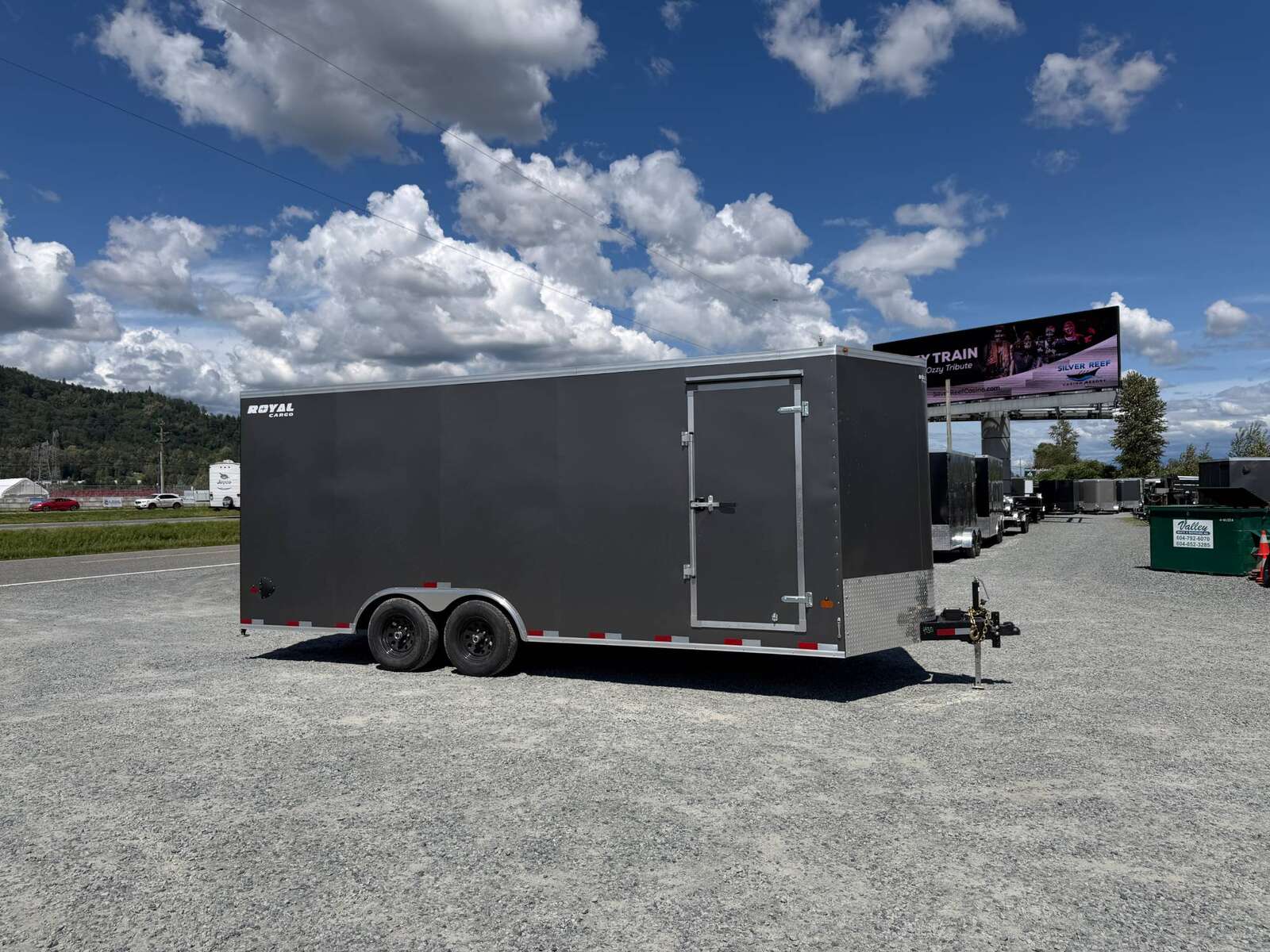 Photo of 2026 Royal Cargo 8.5x20 SIDE ESCAPE DOOR +V Nose 11,400lb Cargo / Enclosed Trailer Car Hauler Extra Height Ramp Door Charcoal Grey (GSR)
