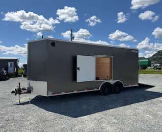Thumbnail Photo of 2026 Royal Cargo 8.5x20 SIDE ESCAPE DOOR +V Nose 11,400lb Cargo / Enclosed Trailer Car Hauler Extra Height Ramp Door Charcoal Grey (GSR)