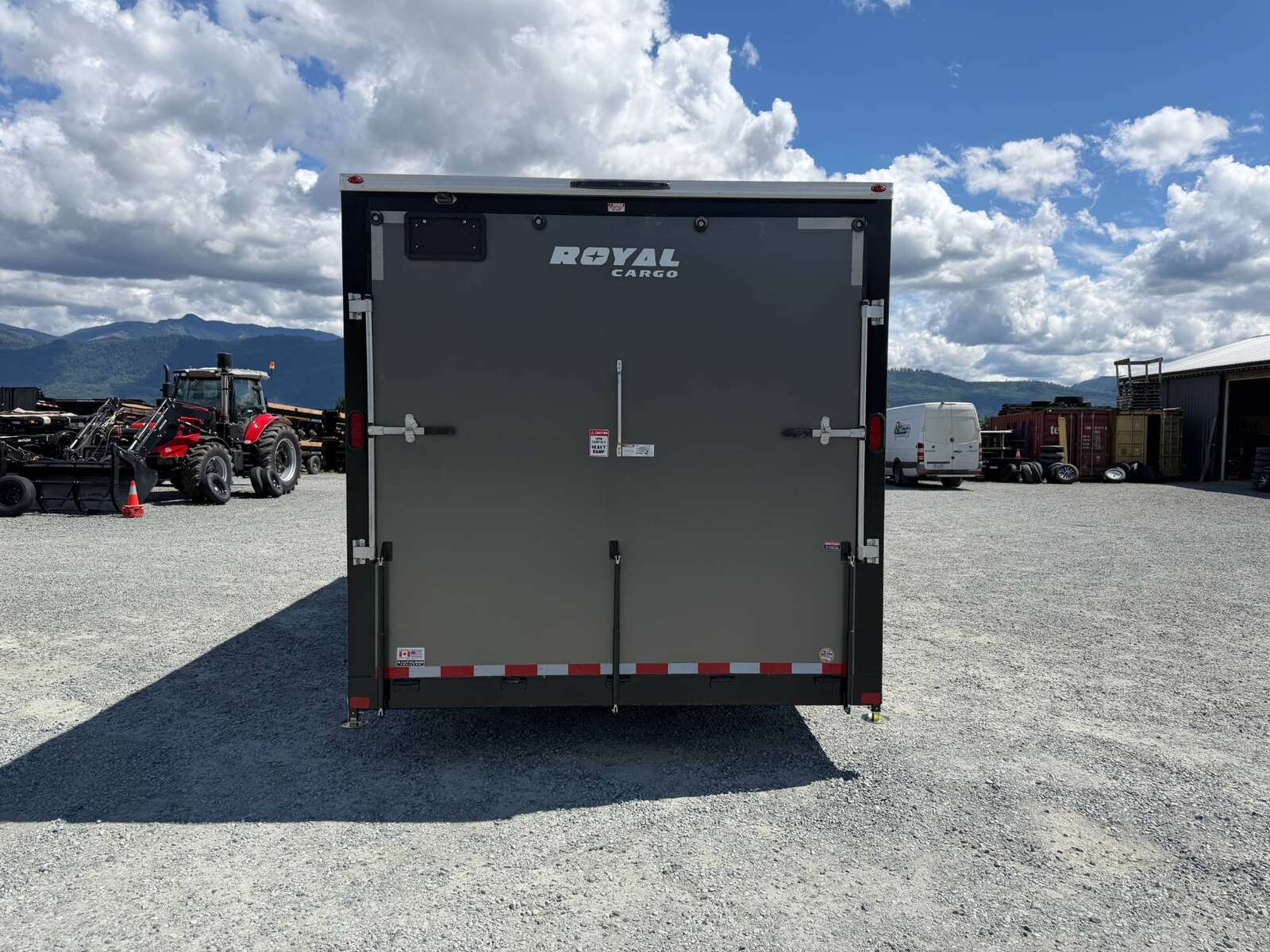 Photo of 2026 Royal Cargo 8.5x20 SIDE ESCAPE DOOR +V Nose 11,400lb Cargo / Enclosed Trailer Car Hauler Extra Height Ramp Door Charcoal Grey (GSR)