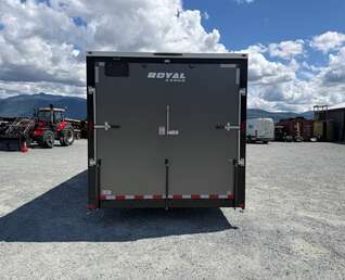 Thumbnail Photo of 2026 Royal Cargo 8.5x20 SIDE ESCAPE DOOR +V Nose 11,400lb Cargo / Enclosed Trailer Car Hauler Extra Height Ramp Door Charcoal Grey (GSR)