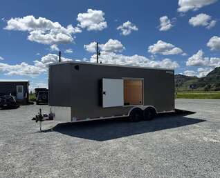Thumbnail Photo of 2026 Royal Cargo 8.5x20 SIDE ESCAPE DOOR +V Nose 11,400lb Cargo / Enclosed Trailer Car Hauler Extra Height Ramp Door Charcoal Grey (GSR)