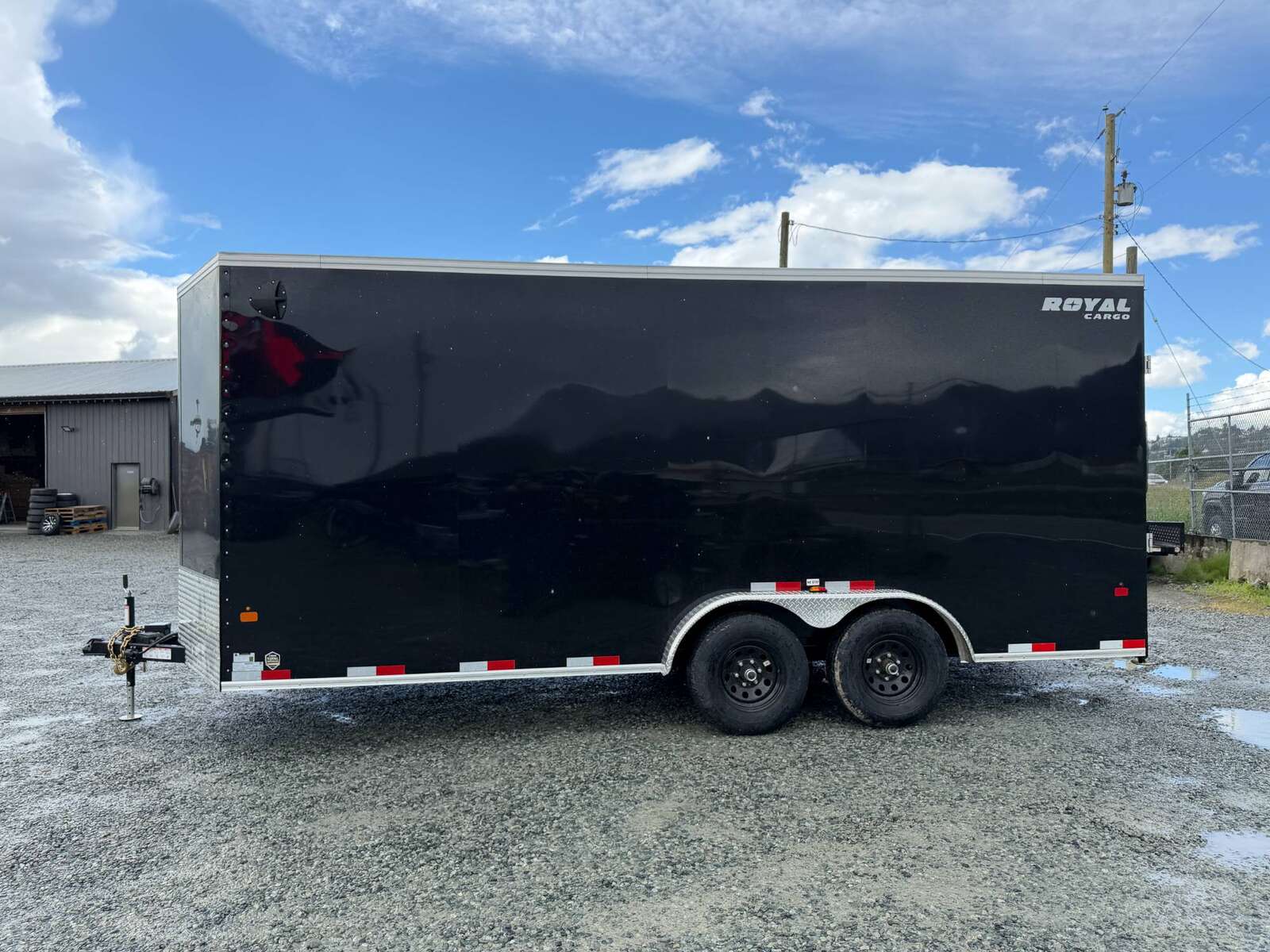 Photo of 2026 Royal 7.5x18 Cargo Enclosed Trailer Heavy Duty 11400lb GVW w/ Ramp Door Gloss Black (GSR)