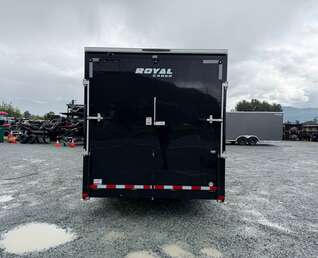 Thumbnail Photo of 2026 Royal 7.5x18 Cargo Enclosed Trailer Heavy Duty 11400lb GVW w/ Ramp Door Gloss Black (GSR)