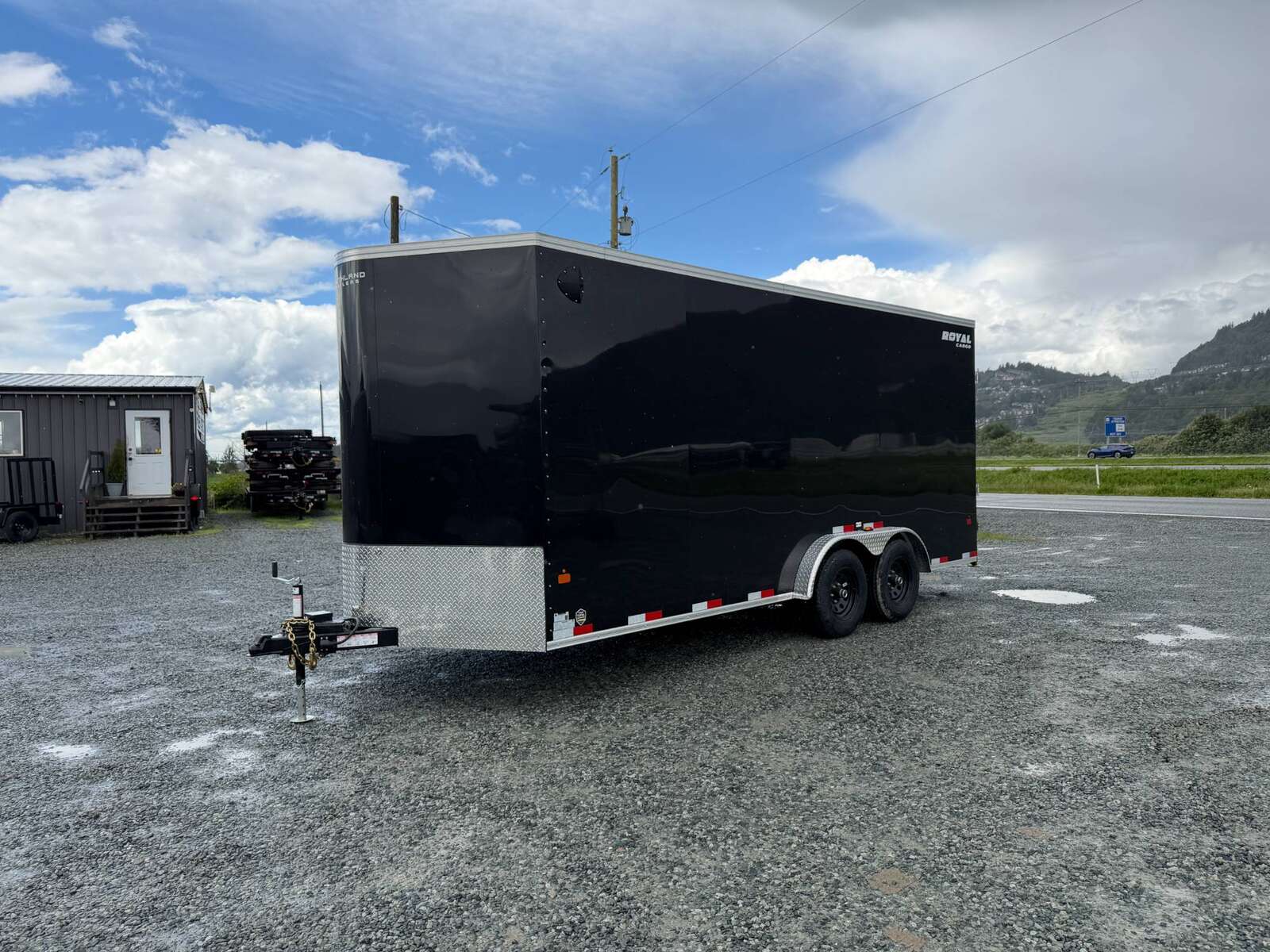 Photo of 2026 Royal 7.5x18 Cargo Enclosed Trailer Heavy Duty 11400lb GVW w/ Ramp Door Gloss Black (GSR)