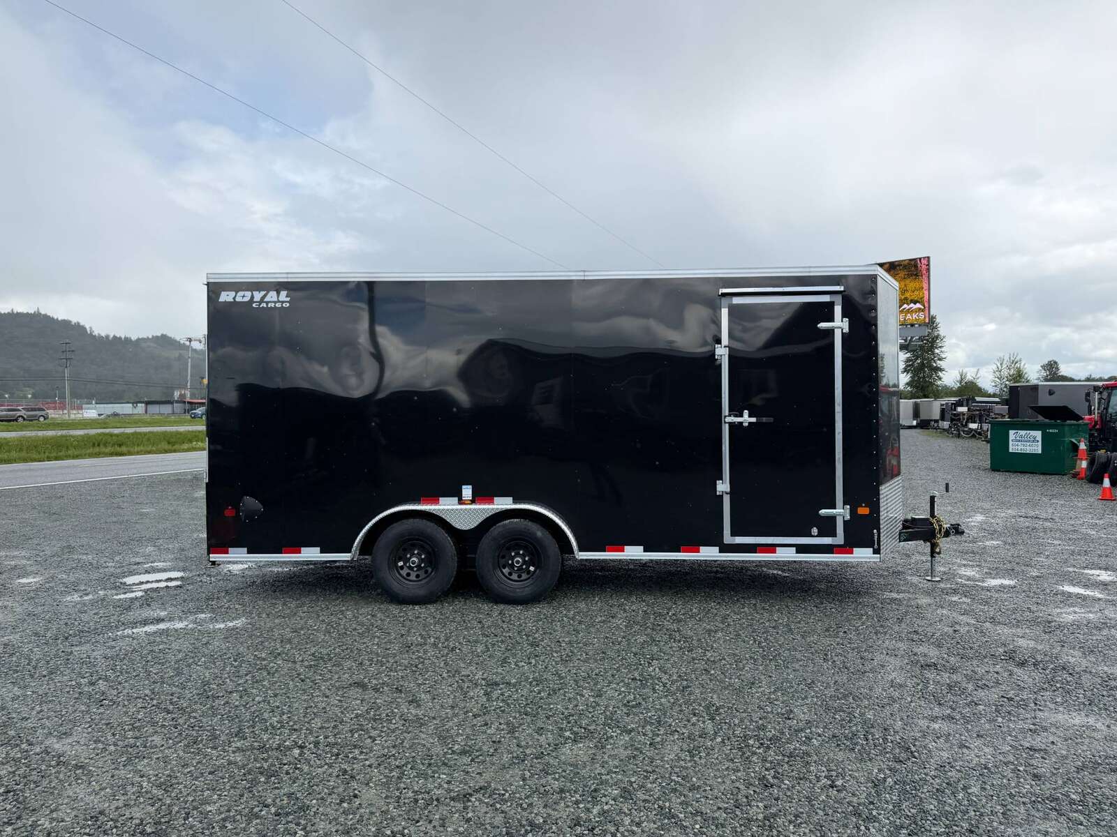 Photo of 2026 Royal 7.5x18 Cargo Enclosed Trailer Heavy Duty 11400lb GVW w/ Ramp Door Gloss Black (GSR)