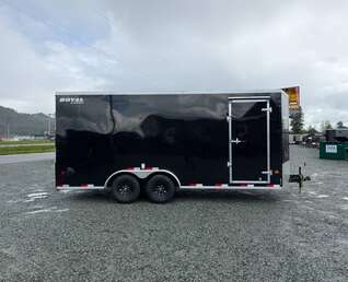 Thumbnail Photo of 2026 Royal 7.5x18 Cargo Enclosed Trailer Heavy Duty 11400lb GVW w/ Ramp Door Gloss Black (GSR)