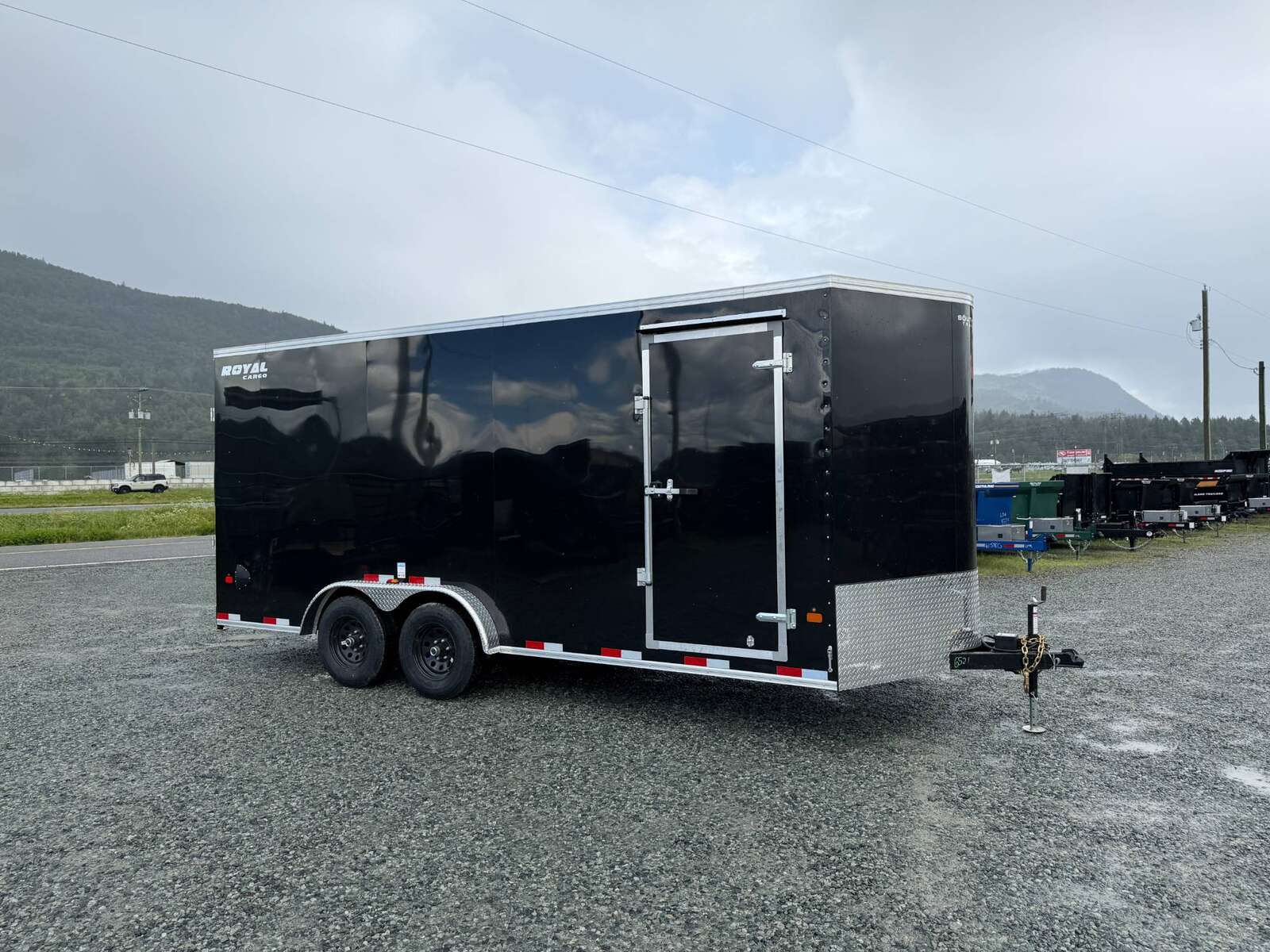 Photo of 2026 Royal 7.5x18 Cargo Enclosed Trailer Heavy Duty 11400lb GVW w/ Ramp Door Gloss Black (GSR)