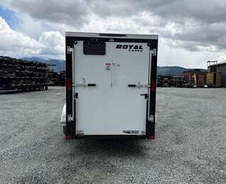 Thumbnail Photo of 2026 Royal Cargo 5x10 Cargo Enclosed Trailer V Nose Ramp Door White (GSR)
