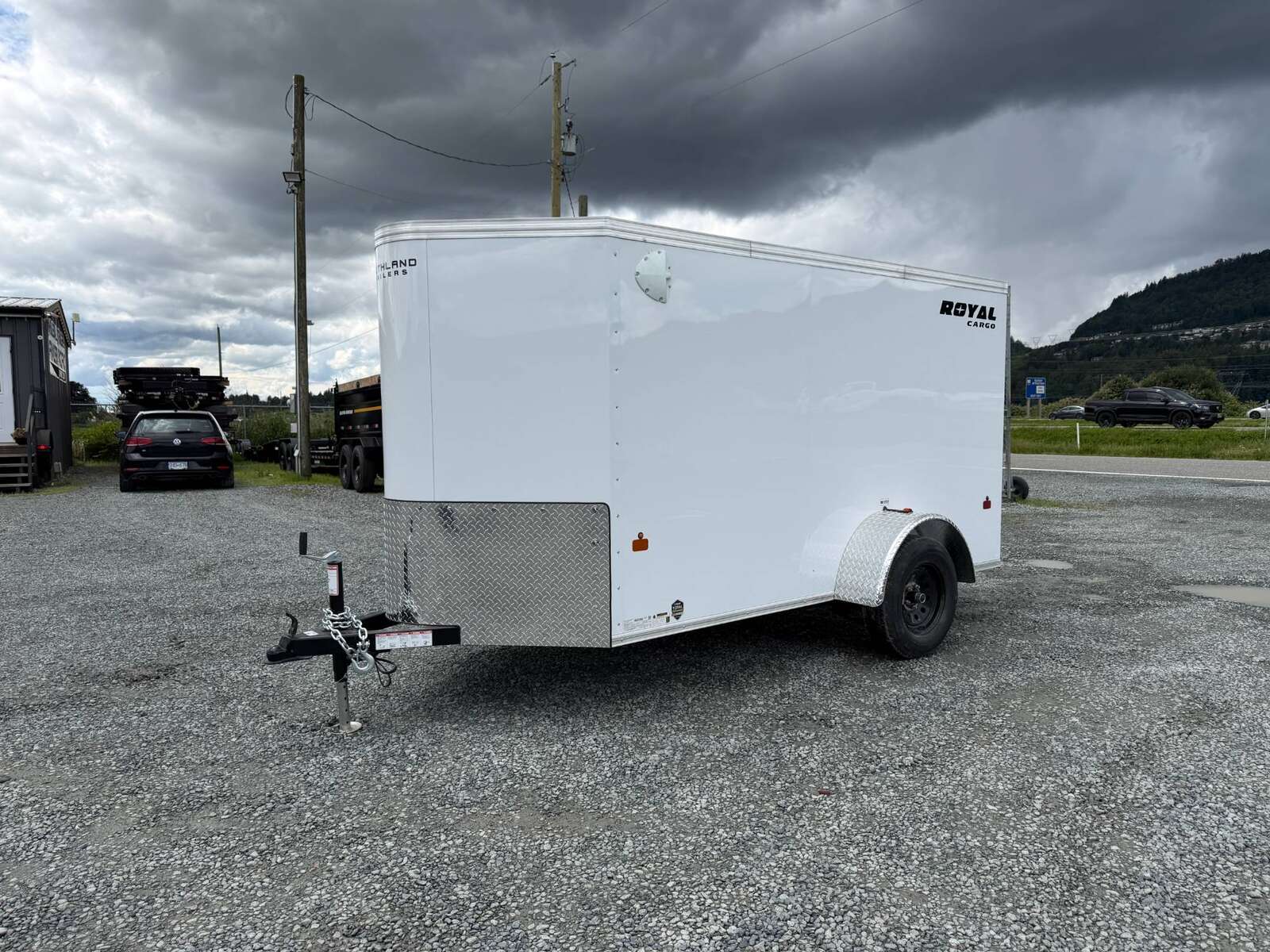 Photo of 2026 Royal Cargo 5x10 Cargo Enclosed Trailer V Nose Ramp Door White (GSR)