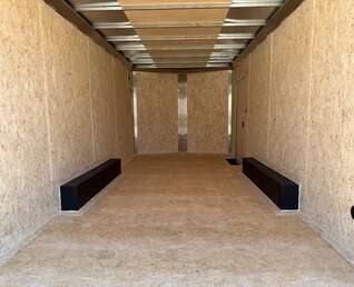 Thumbnail Photo of 2026 Impact 8.5x18 Quake V Nose Cargo Enclosed Trailer Ramp Door Extra Height White 7000lb GVW